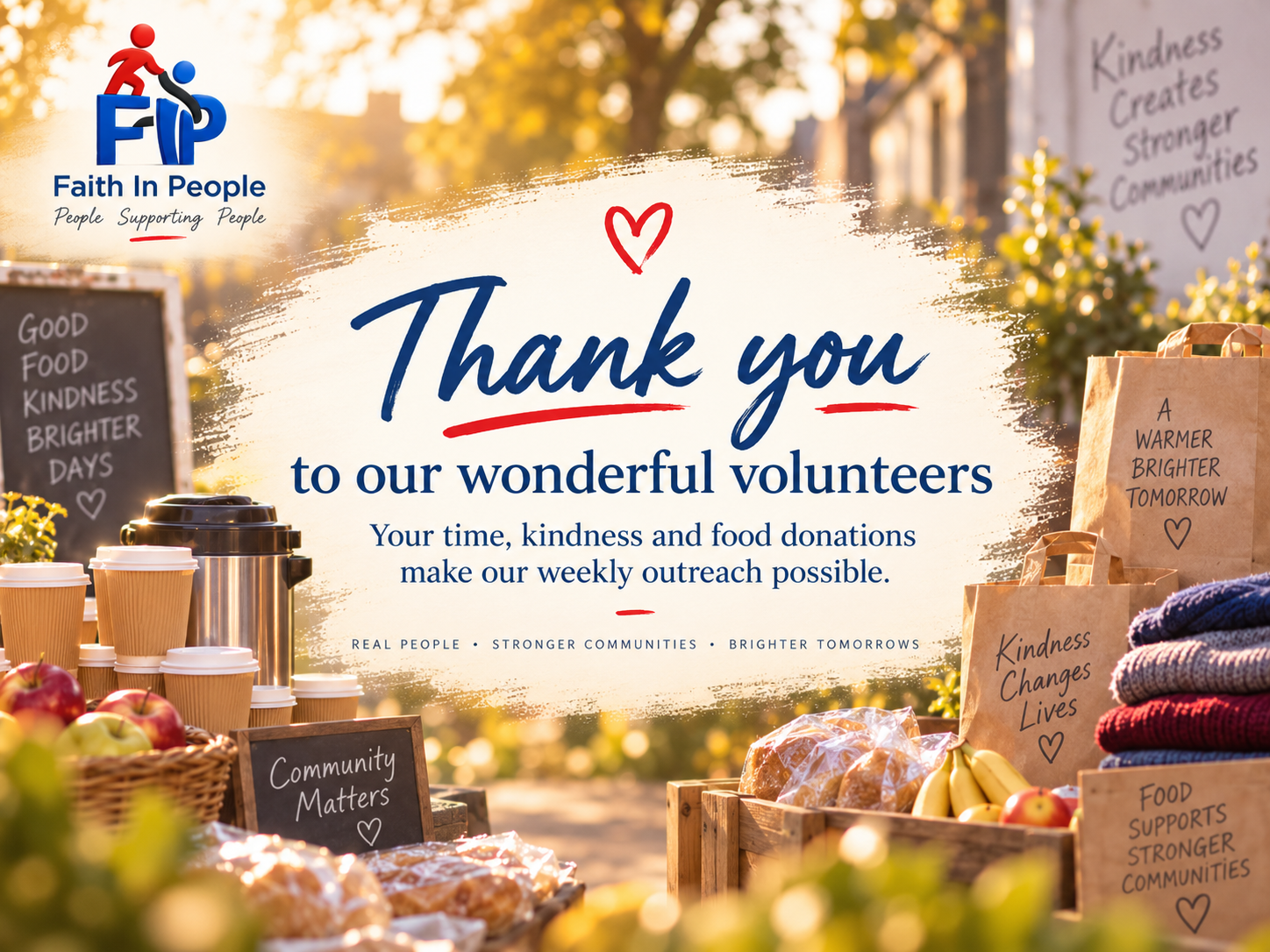 Thank you to Faith In People volunteers